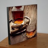 Wandbord 'Cognac en sigaren'