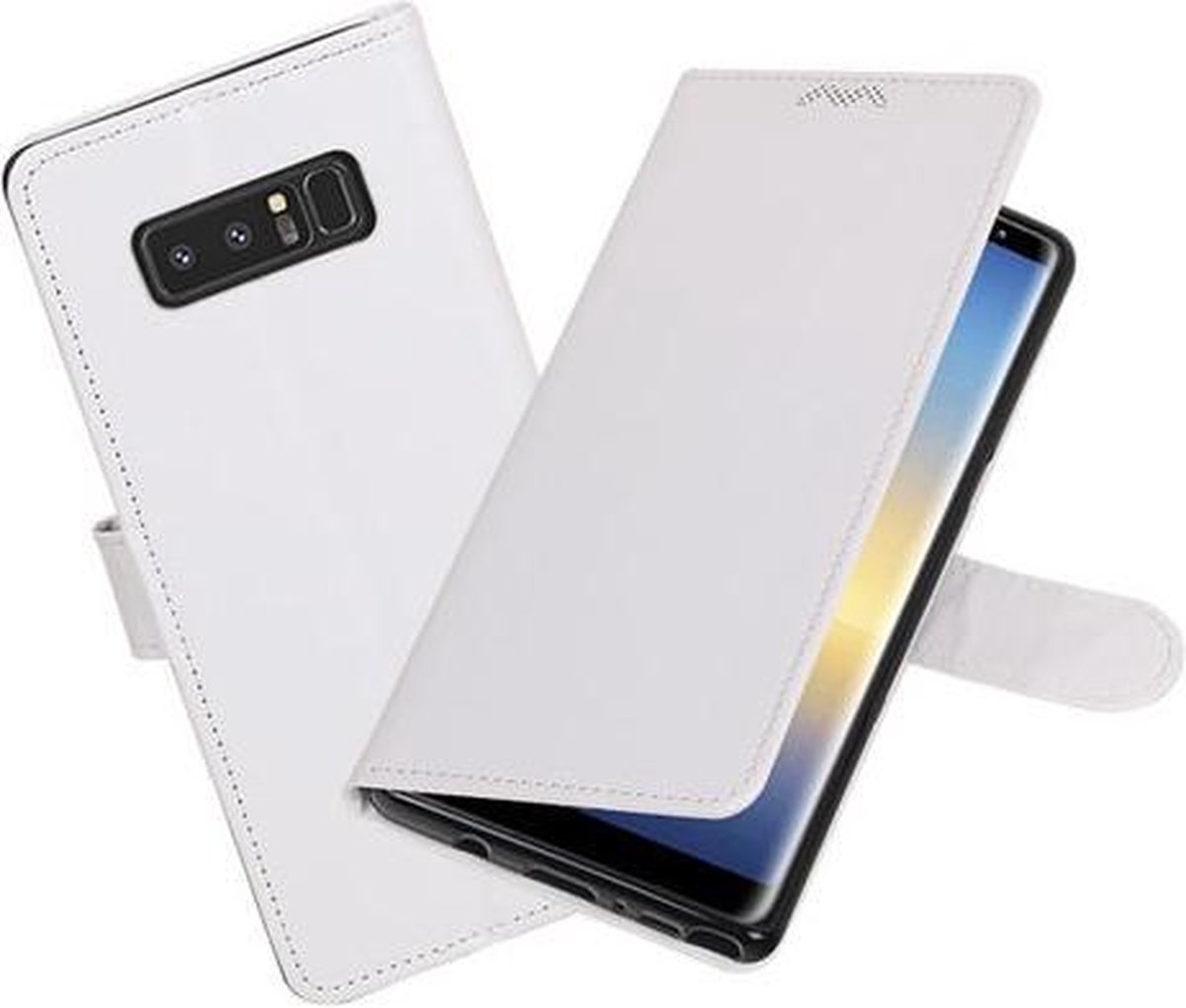 BestCases.nl Wit Portemonnee booktype hoesje Samsung Galaxy Note 8