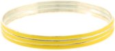 Behave® Dames set 3  bangles geel 22 cm