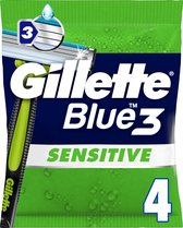 Gillette Blue3 Sensitive - 4 stuks - Wegwerpmesjes