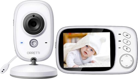 Orretti® V8 Babyfoon met camera - EXTRA batterij inbegrepen - Nederlandse Handleiding - Groot LCD scherm - Sterk Zendbereik - 2020 Upgrade Versie