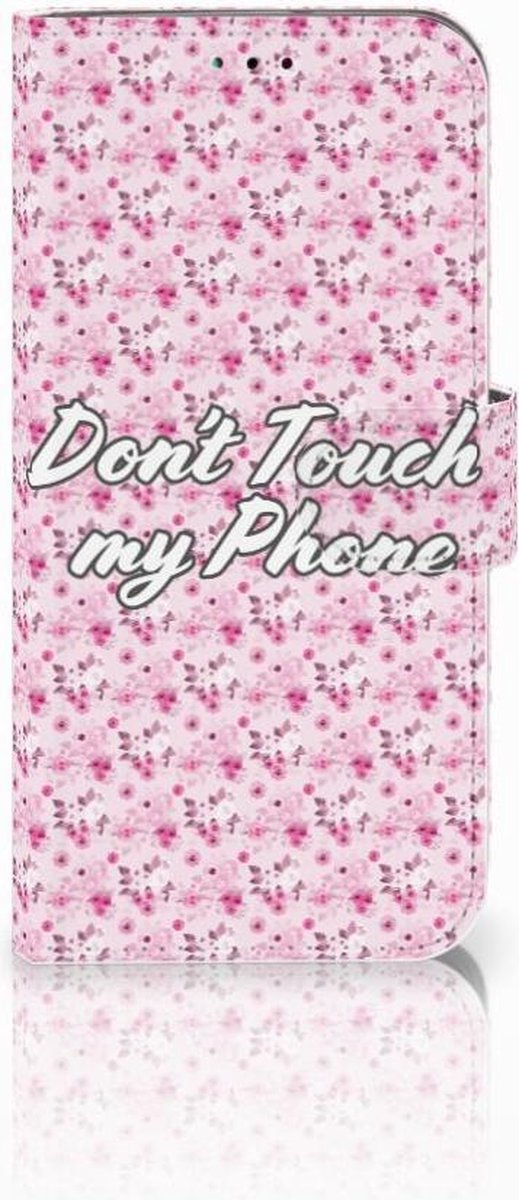 Samsung Galaxy A40 Portemonnee Hoesje Flowers Pink DTMP