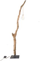 Lampadaire de coffre en bois Apesso (corde de bateau / raccord en Messing )