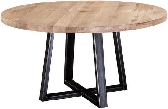 Krijt Het beste oud Table du Sud - Ronde eiken tafel Le Pizou - 100 cm | bol.com