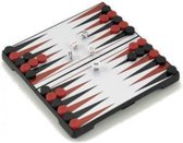 Backgammon cassette magnetisch zwart kunststof 16x8x2.5cm:HOT Games