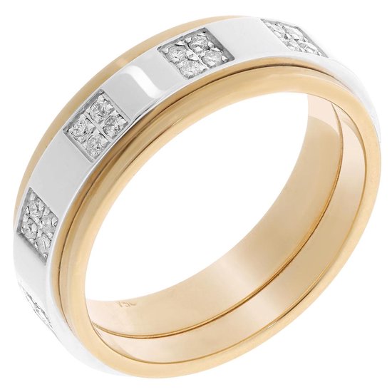 Orphelia RD-33402/52 - Ring - Bicolor Goud 18 Karaat - Diamant 0.25 ct