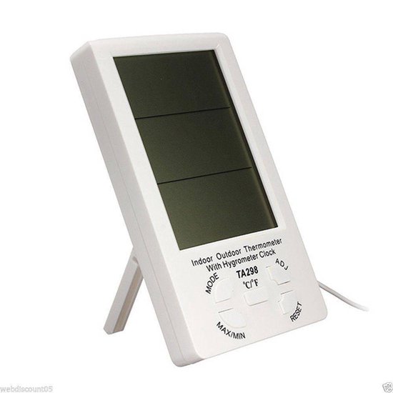 Digitale thermometer Thermometer voor binnen en buiten Vochtigheid meter DisQounts bol