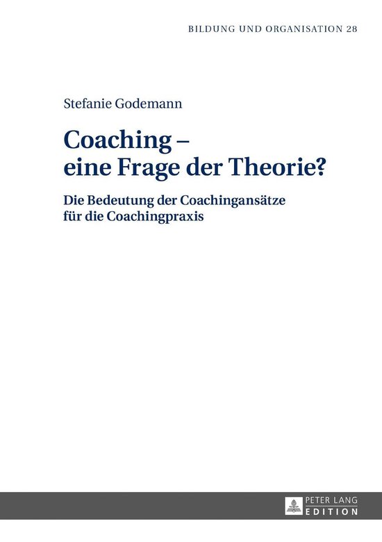 Bildung und Organisation 28 - Coaching – eine Frage der Th ... - cover