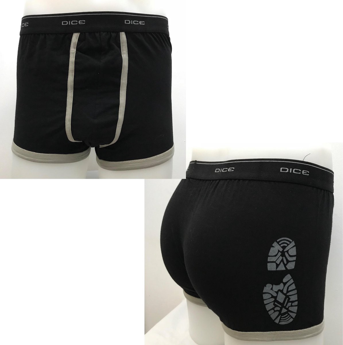 DICE Underwear Heren Boxer met print Voetstap maat XXXL