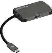 Promate UNIHUB-C4.GREY USB-C naar HDMI Hub - VGA 1080p - 4K Ultra HD - Grijs