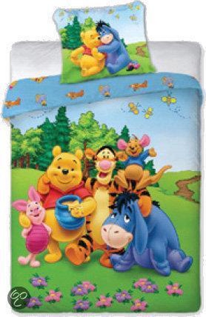 Dekbedovertrek Winnie the Poeh eenpersoons 160x200 cm