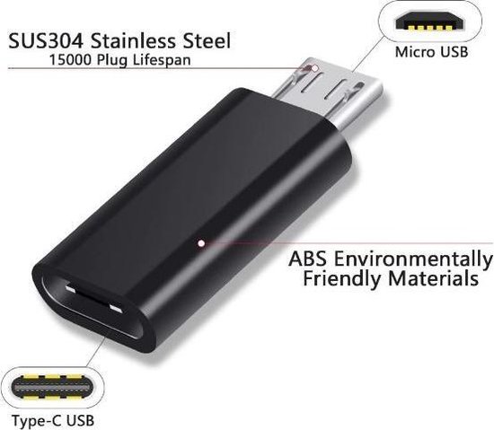 C Micro USB Android Telefoon Kabel Adapter Converter voor Samsung... |