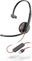 POLY Blackwire C3210 Headset Hoofdband USB Type-A Zwart, Rood