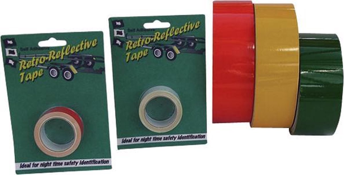 Reflecterend tape rood 25mm 2.5mtr
