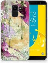 Geschikt voor Samsung Galaxy J6 2018 Uniek TPU Hoesje Letter Painting