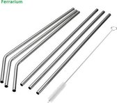 4 metalen rietjes - metal  straw - duurzame rietjes - rietjes rvs