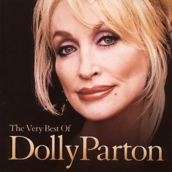 Close-up van Dolly Parton met blond haar, make-up en de tekst 'The Very Best Of Dolly Parton'.
