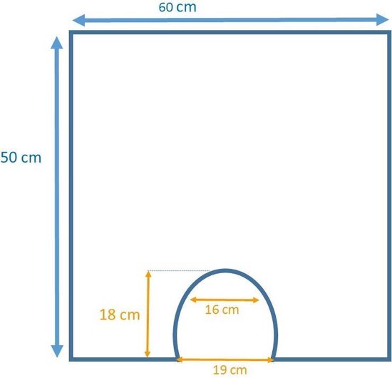 Casilin Elba - Antislip WC mat- Toilet mat met uitsparing - Rood - 60x50cm - Casilin
