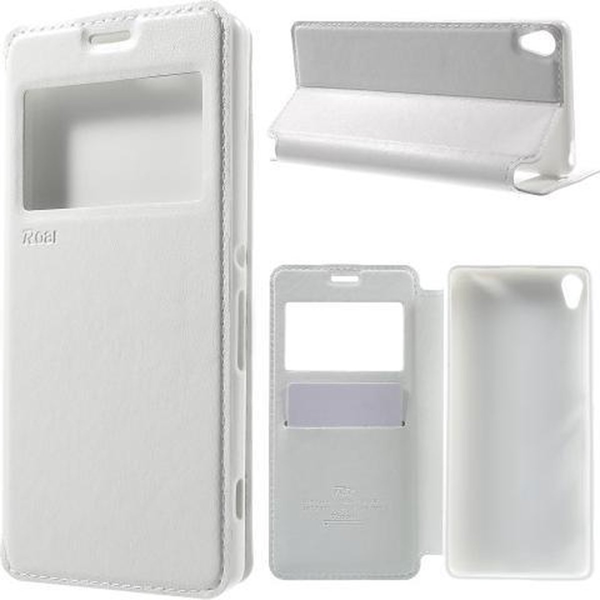 Wit view cover agenda hoesje Sony Xperia XA
