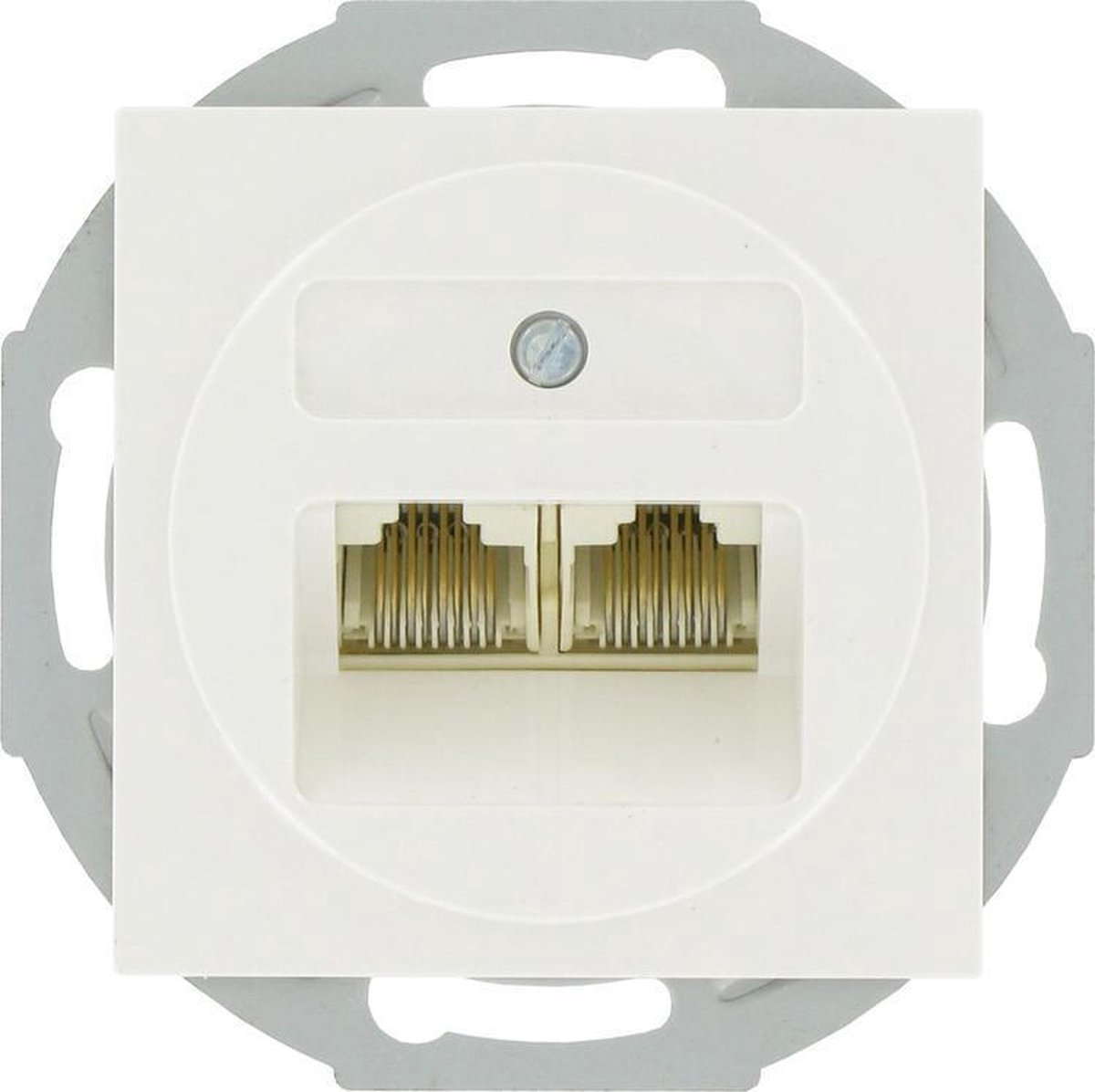 MERTEN type Atelier, 2-voudig RJ45-wandcontact, inbouw | WIT