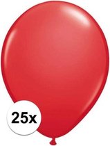 Qualatex ballonnen rood 25 stuks