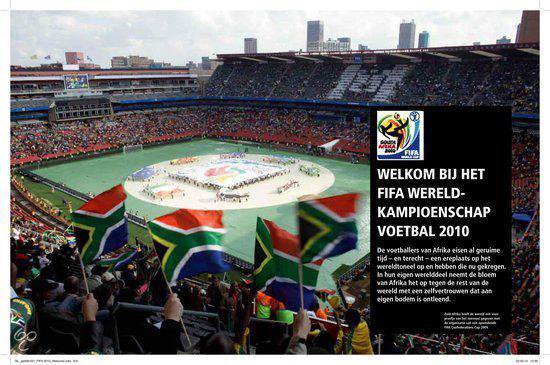 Grande foule dans un stade avec des drapeaux sud-africains pendant la cérémonie d'ouverture de la Coupe du Monde 2010.