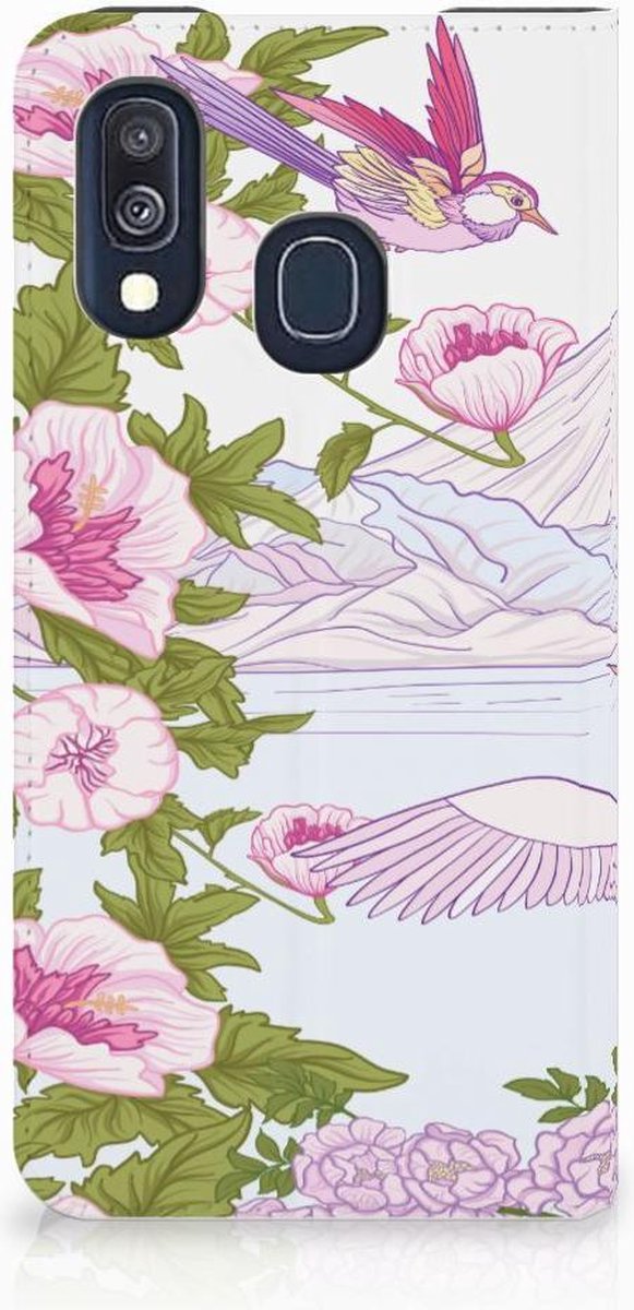 Standcase Hoesje voor Samsung Galaxy A40 Hoesje maken Bird Standing