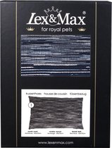 Lex & Max Tripoli - Losse hoes voor hondenkussen - Rechthoek - Blauw - 100x70cm