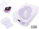 10x Transparante Schoenendoos - Schoenen Opbergsysteem Organizer Opbergbox - Schoenenbox - Schoenendozen Opberger Met Deksel
