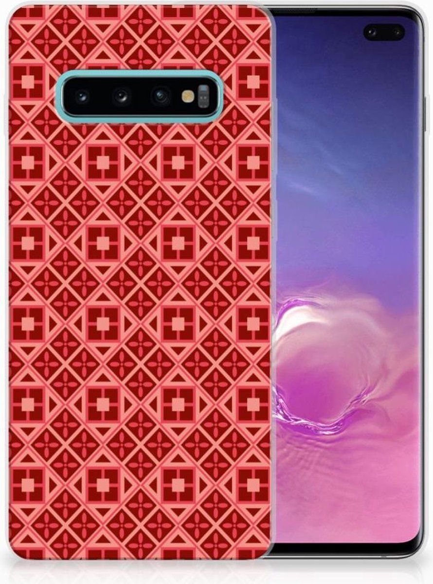 Samsung Galaxy S10 Plus TPU bumper Batik Rood