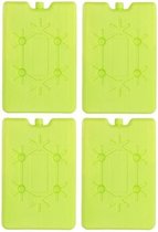 4x Koelelementen fel groen 16 cm - Koelblokken/koelelementen voor koeltas/koelbox
