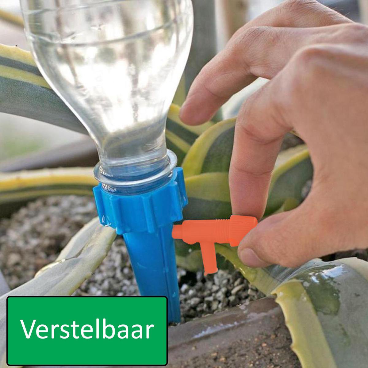 JURIQ Waterdruppelaar Voor Planten Set 6 Stuks Instelbare Kraan