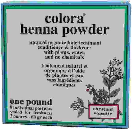 Colora Henna Haarkleur 8 x 60ml Mahogany bol