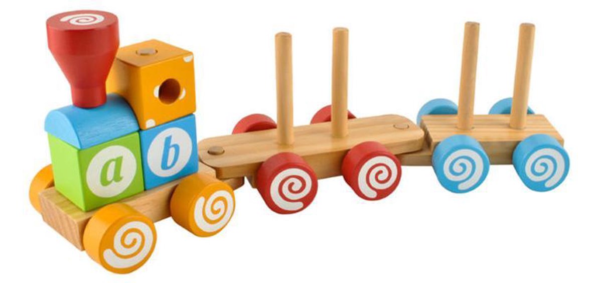 BASAMOU Wooden Train Circuit, Kids Train Car Circuit 2 3 4 5 6 7 Years