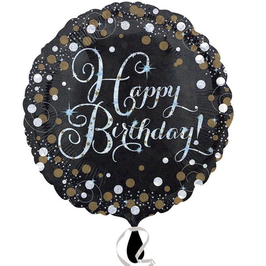 Amscan Supershape Happy Birthday Blumen-Ballon | 71x104 Cm, Folienballon, Mit Helium Oder Luft Füllbar