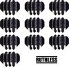 Afbeelding van het spelletje deDartshop 10 Sets (30 stuks) Ruthless flights Multipack - Zwart - darts flights
