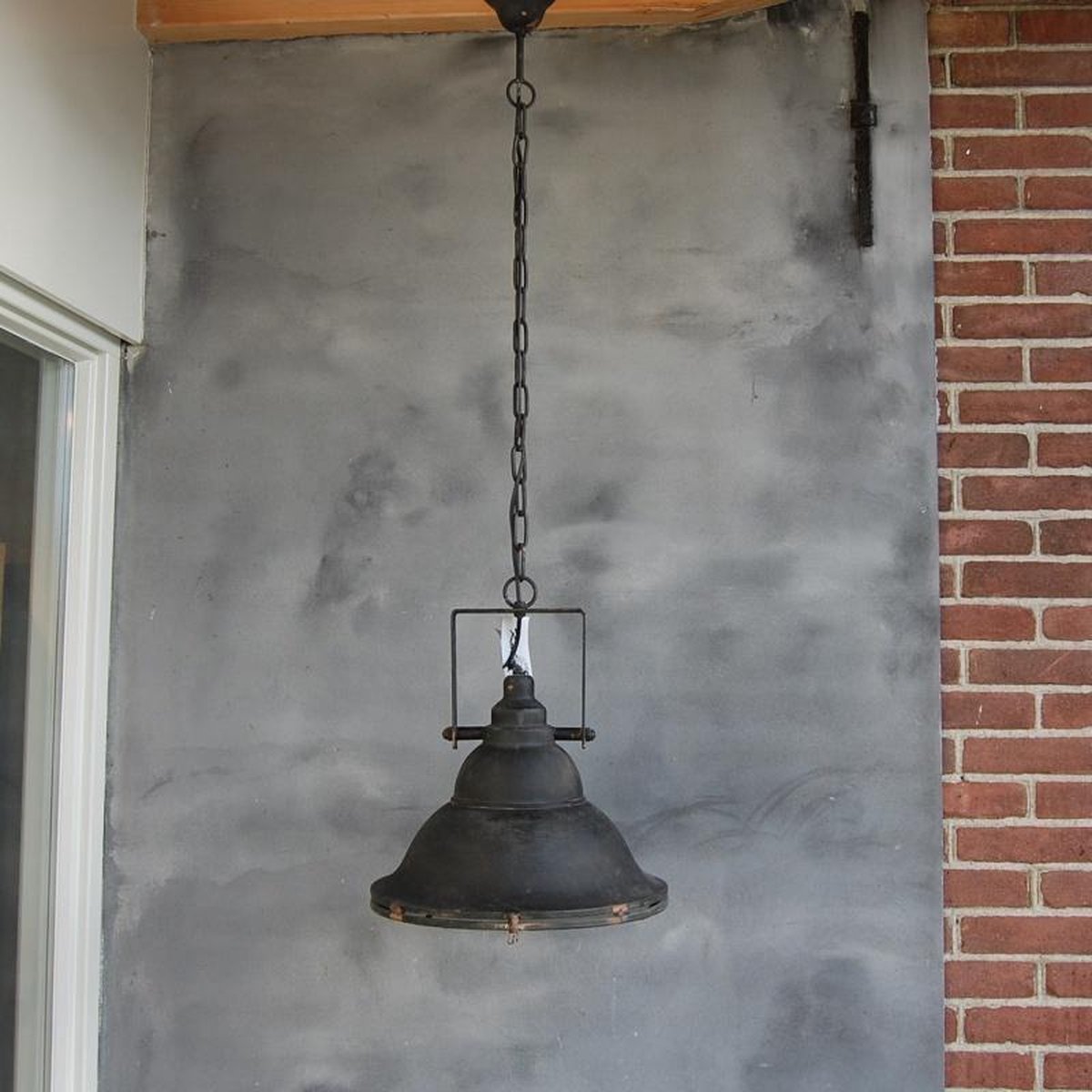 Hanglamp metaal met glas