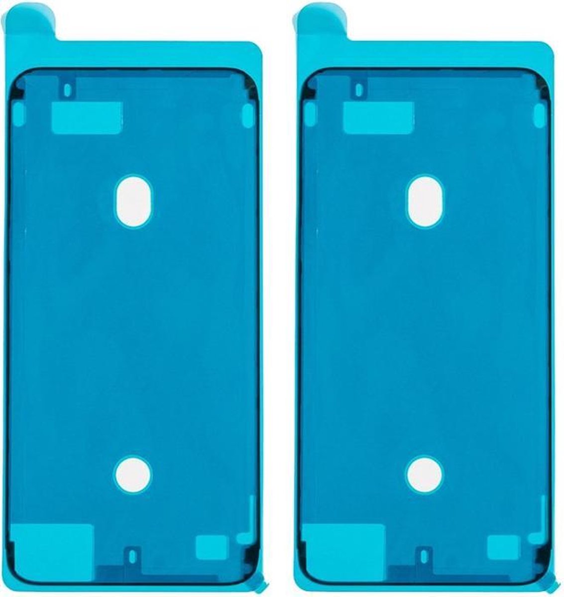 2 stuks -Voor Iphone 7 Plus - 3M frame/behuizing sticker - Zwart