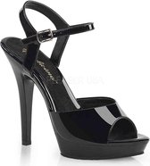 EU 40 = US 10 | LIP-109 | 5 Heel, 3/4 PF Ankle Strap Sandal