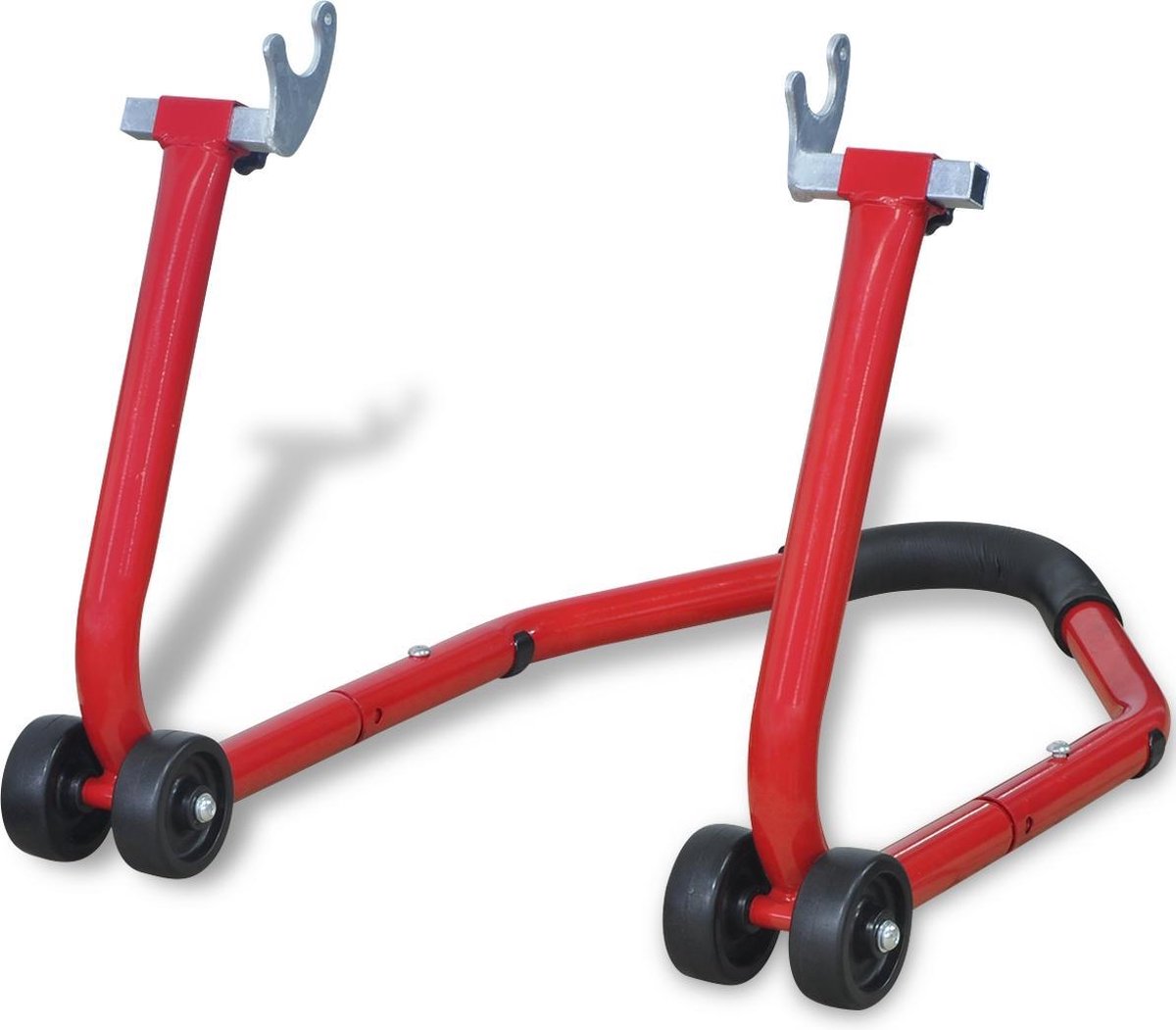 vidaXL - Motorfiets - achterwiel - standaard - rood