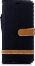 Denim Book Case - iPhone Xs Max Hoesje - Zwart