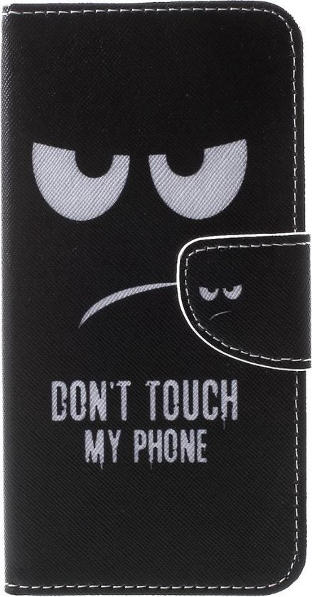 Book Case - Geschikt voor iPhone Xr Hoesje - Don't Touch