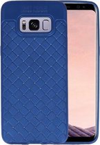 Blauw Geweven TPU case hoesje voor Samsung Galaxy S8