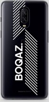 BOQAZ. OnePlus 6t hoesje - logo boqaz wit
