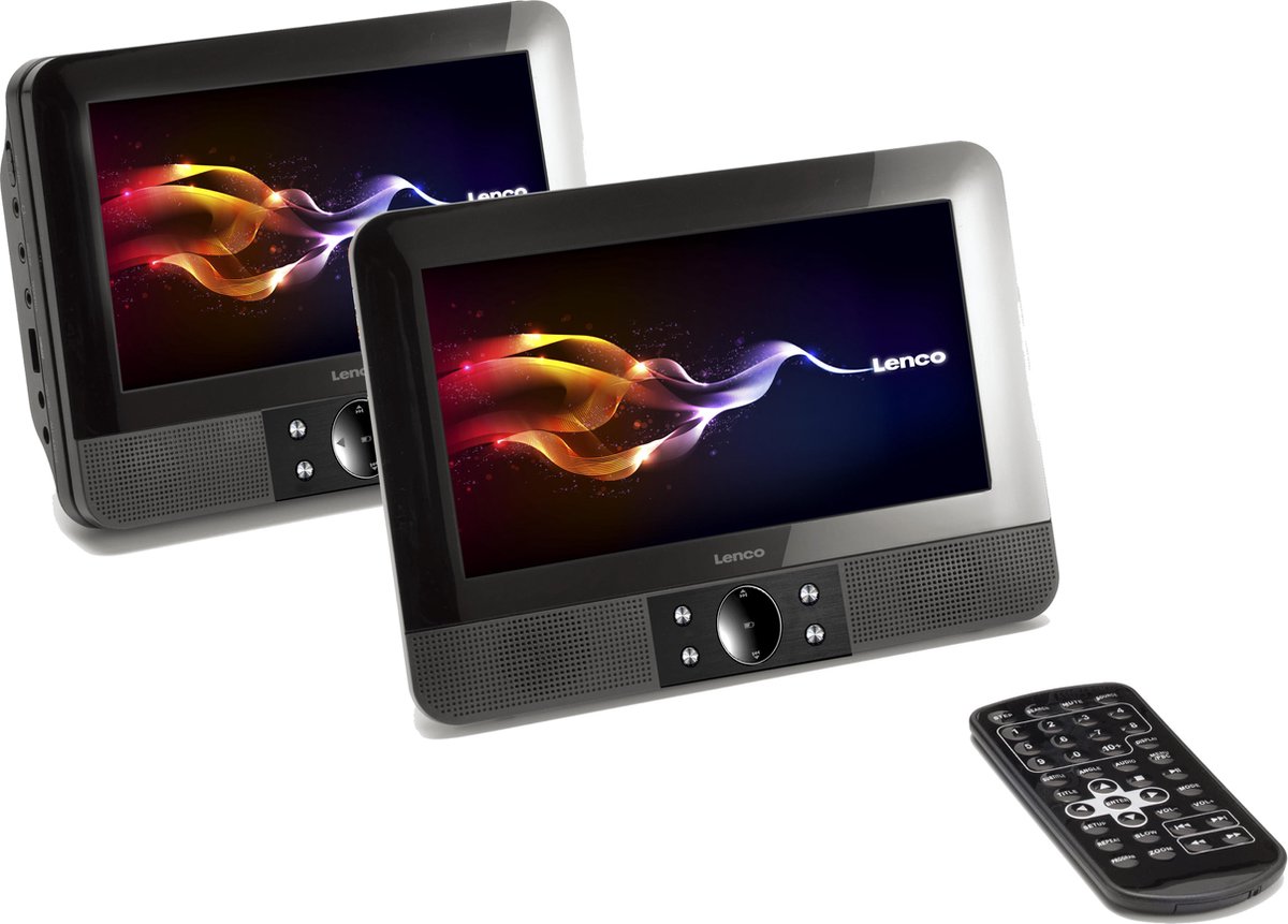 Lenco MES-211 - Portable DVD-speler met 2 schermen - 7 inch - Zwart |  bol.com