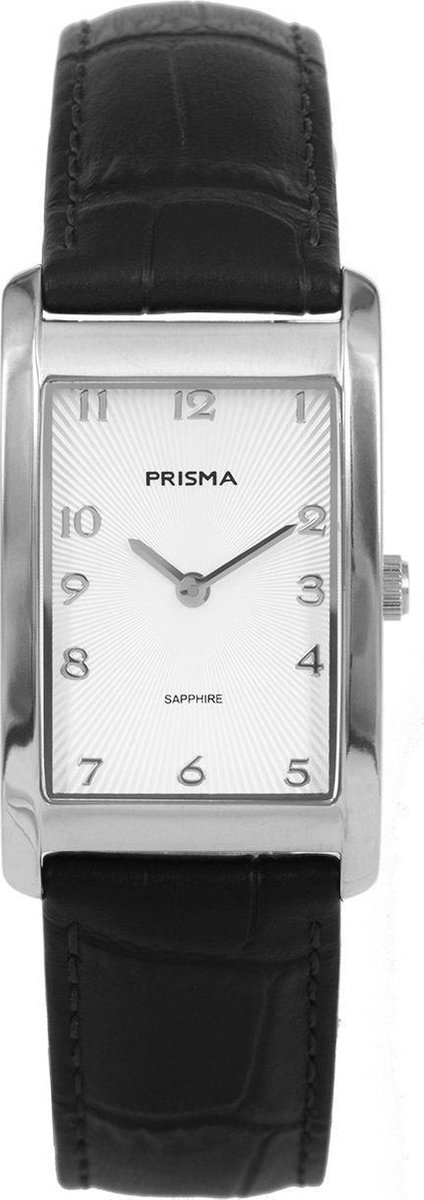 Prisma Dameshorloge P.1965 Lederen band Zilver