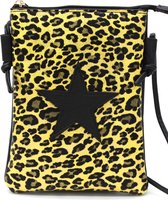 Dielay - Crossbody Bag Festival - Panter en Ster - PU Kunstleer - 20x15 cm - Geel