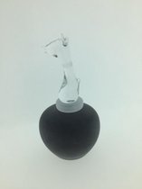 Urn mini, hond, hoogte 16-18 cm, Boheems Kristal, handgemaakt