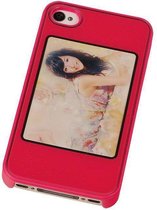 Apple iPhone 4/4S - Fotolijst Hardcase Hoesje Rood - Back Cover Case Bumper Hoes