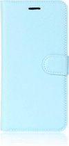 Shop4 - Samsung Galaxy A5 (2018) Hoesje - Wallet Case Lychee Blauw